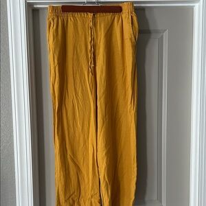 Old Navy Mustard Yellow Drawstring Wide-Leg Pants